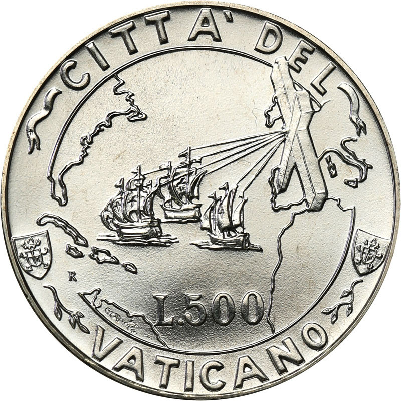 Watykan. 500 Lire 1992 - Jan Paweł II